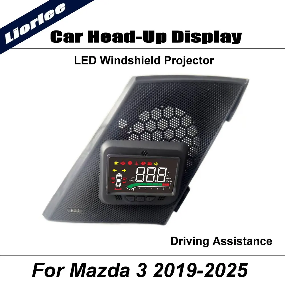 

Car LED Projector For Mazda 6 Atenza 2015-2025 Auto HUD Head-Up Display Windshield Safe Driving Assistance Accessories