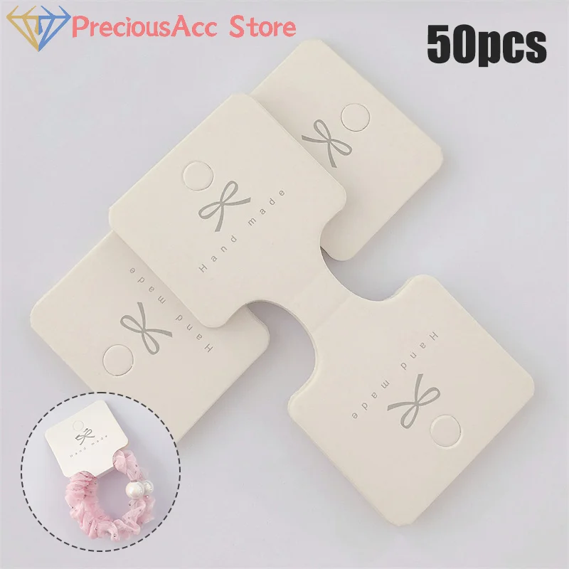 

50PCS Jewellery Packing Card DIY Package Tag For Necklace Bracelets Headband Hair Rope Display Holder Cardboard
