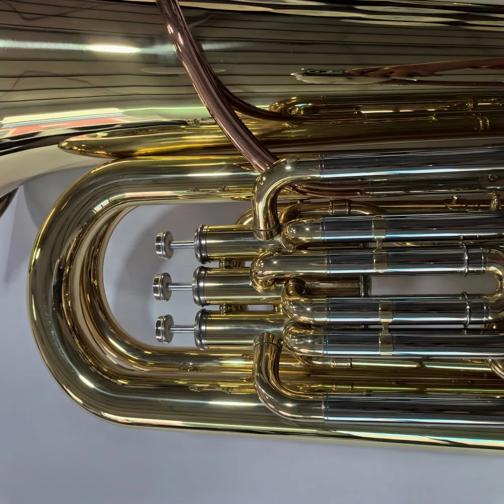 Bb Key 4 Válvula de pistón Tuba