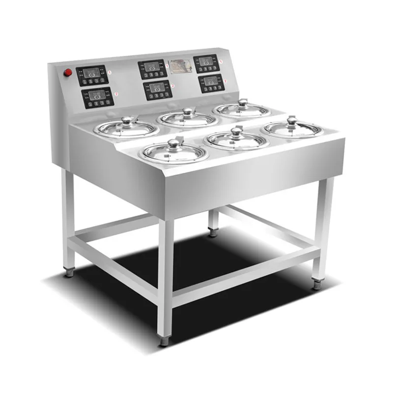Fully automatic intelligent commercial electric two four six head eight head digital timing pot rice maker