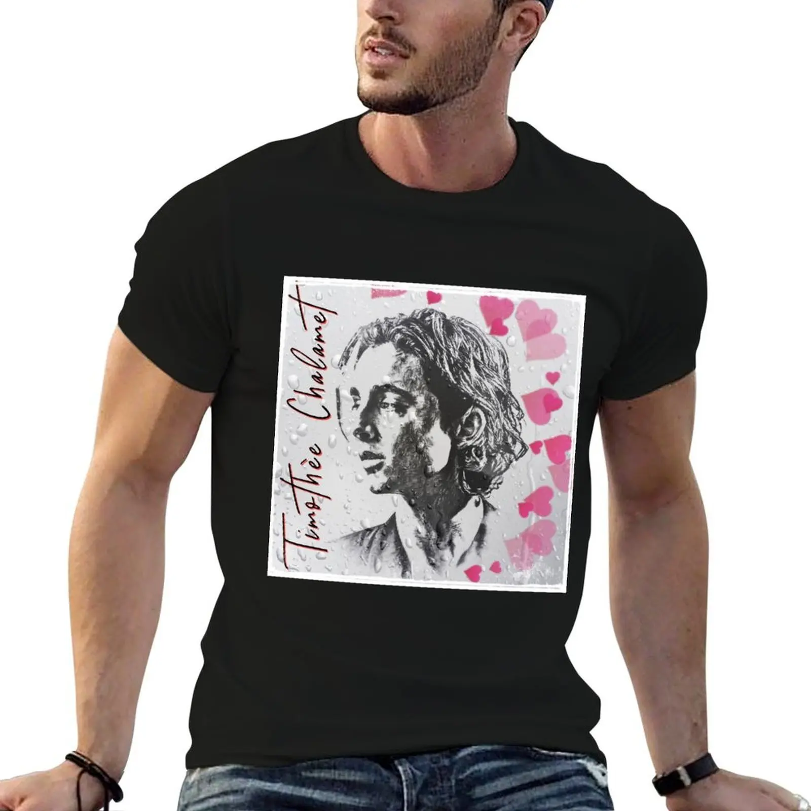 

for t brand cotton shirts shirts 100% cotton t men anime 100% Hearts man luxury shirt T-Shirt with Chalamet t