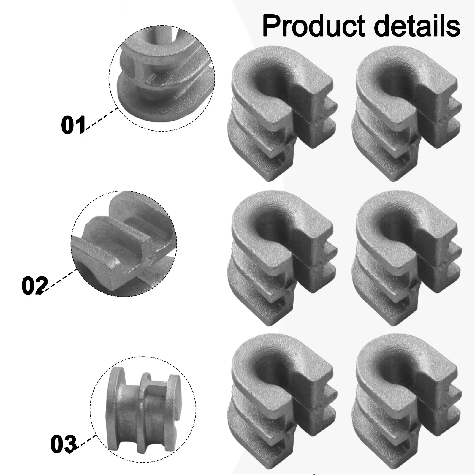 Part For Stihl FS90 FS200 FS55 FS70 FS85 Eyelet Line Retainers Kit 6x Durable Practical High Quality