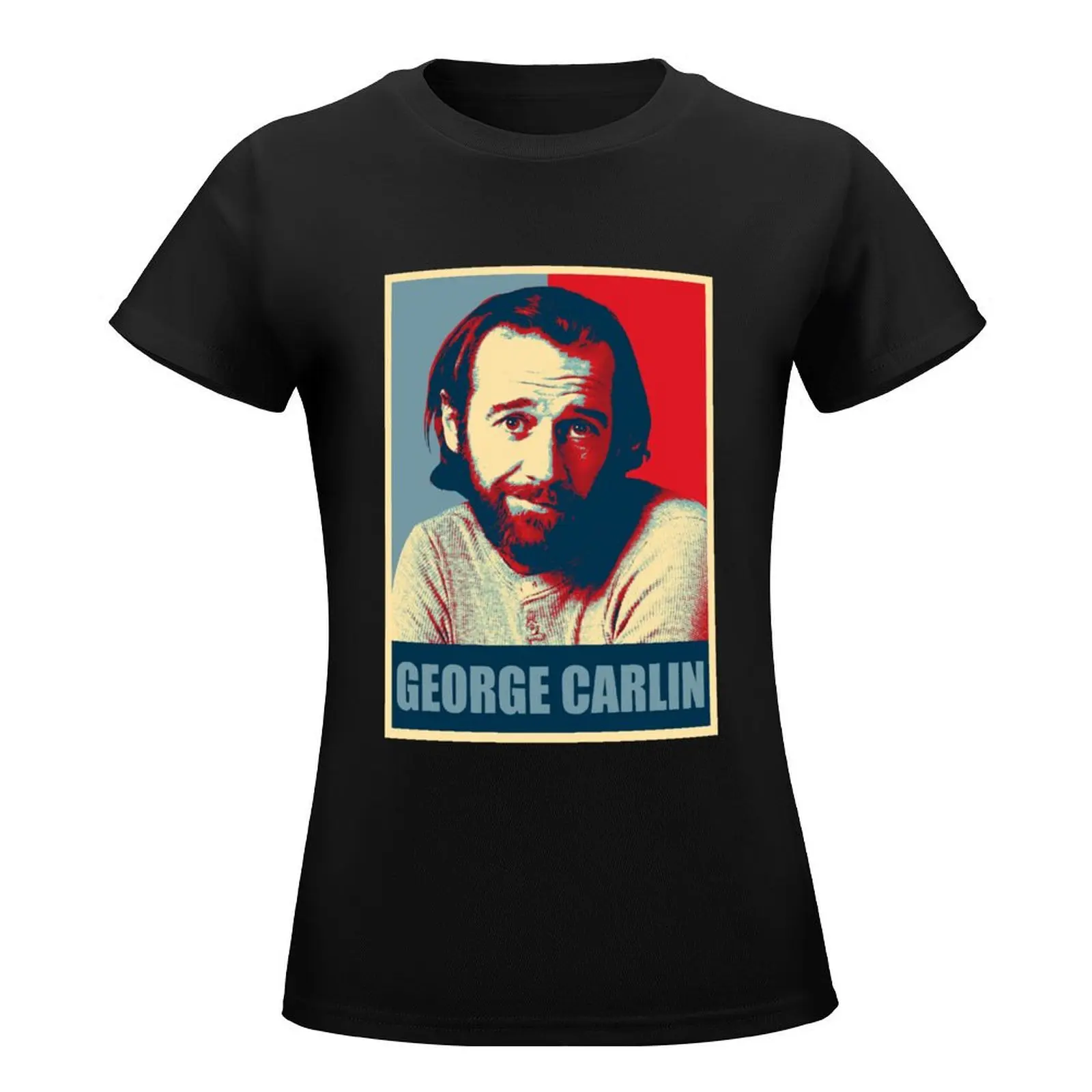 Retro George Carlin Pop Art Portrait 1 T-Shirt funnys female tshirts for Women