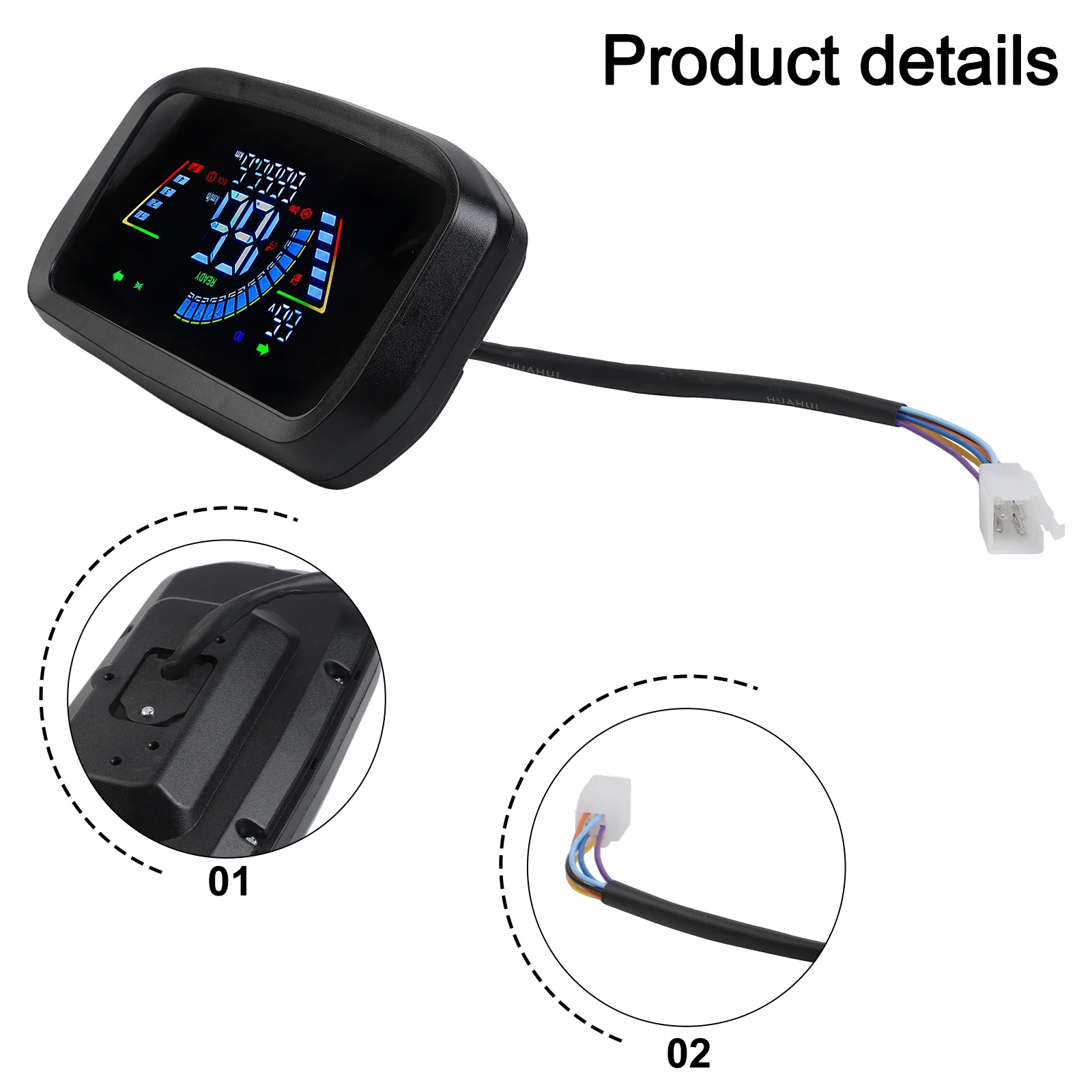 

Панель дисплея 72 В, панель управления электровелосипедом, кнопка запуска, быстроразъемная пряжка, преобразование напряжения, поддержка 3-го порта, розетка