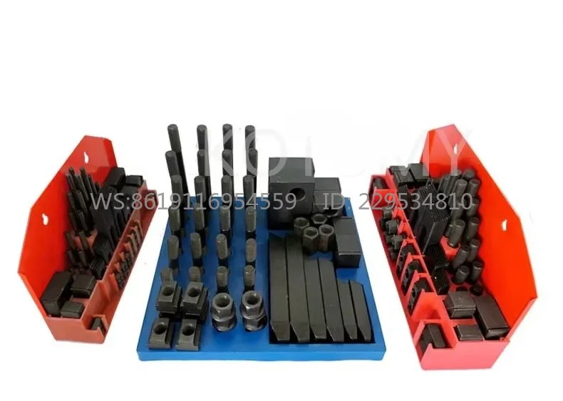 M8 M10 M12 M14 M16 M20 M24 Tool Combination Platen Mold Parts 58PCS/Set Milling Machine Pressure Plate Universal Clamp Group Cod