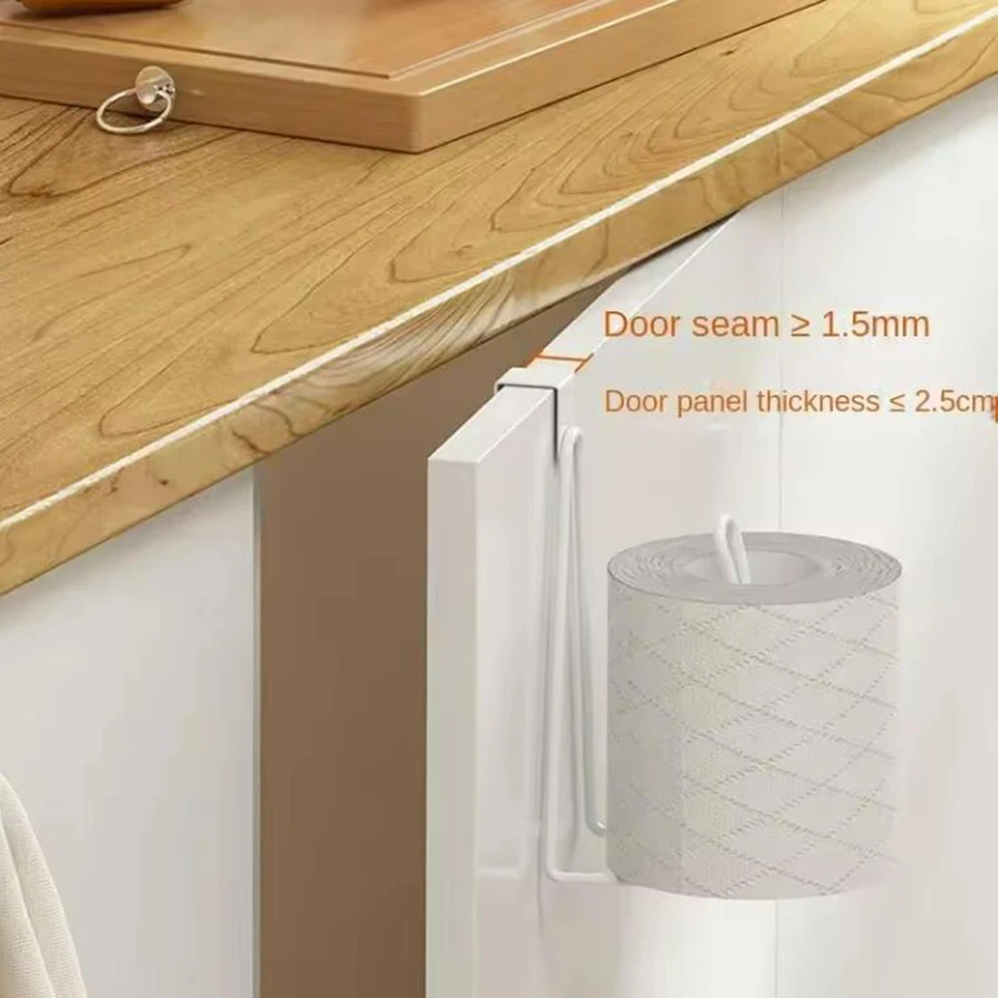 1 Pc Portarotolo di carta igienica Organizzatore Montaggio a parete Supporto di stoccaggio Cucina Bagno Senza trapano Dispenser di asciugamani in tessuto