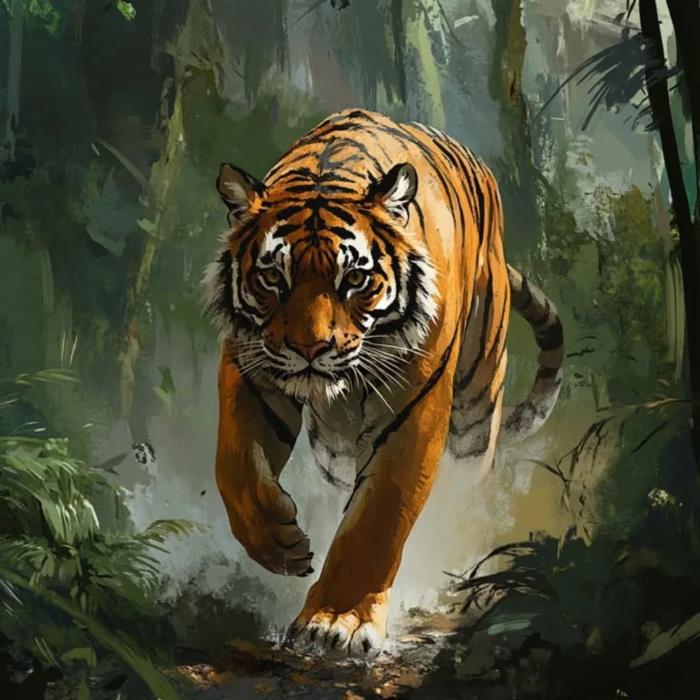 

500/1024PCS Jigsaw Animal Tiger Puzzle DIY Home Wall Decor Birthday and Holiday Gifts Educational Gift Leisure and Entertainment