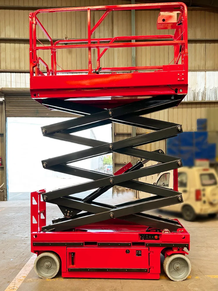 6m 12m Man Lifting Automatic Scissor Lift Hydraulic Scaffolding Self Propelled Warehouse Scissor Lift
