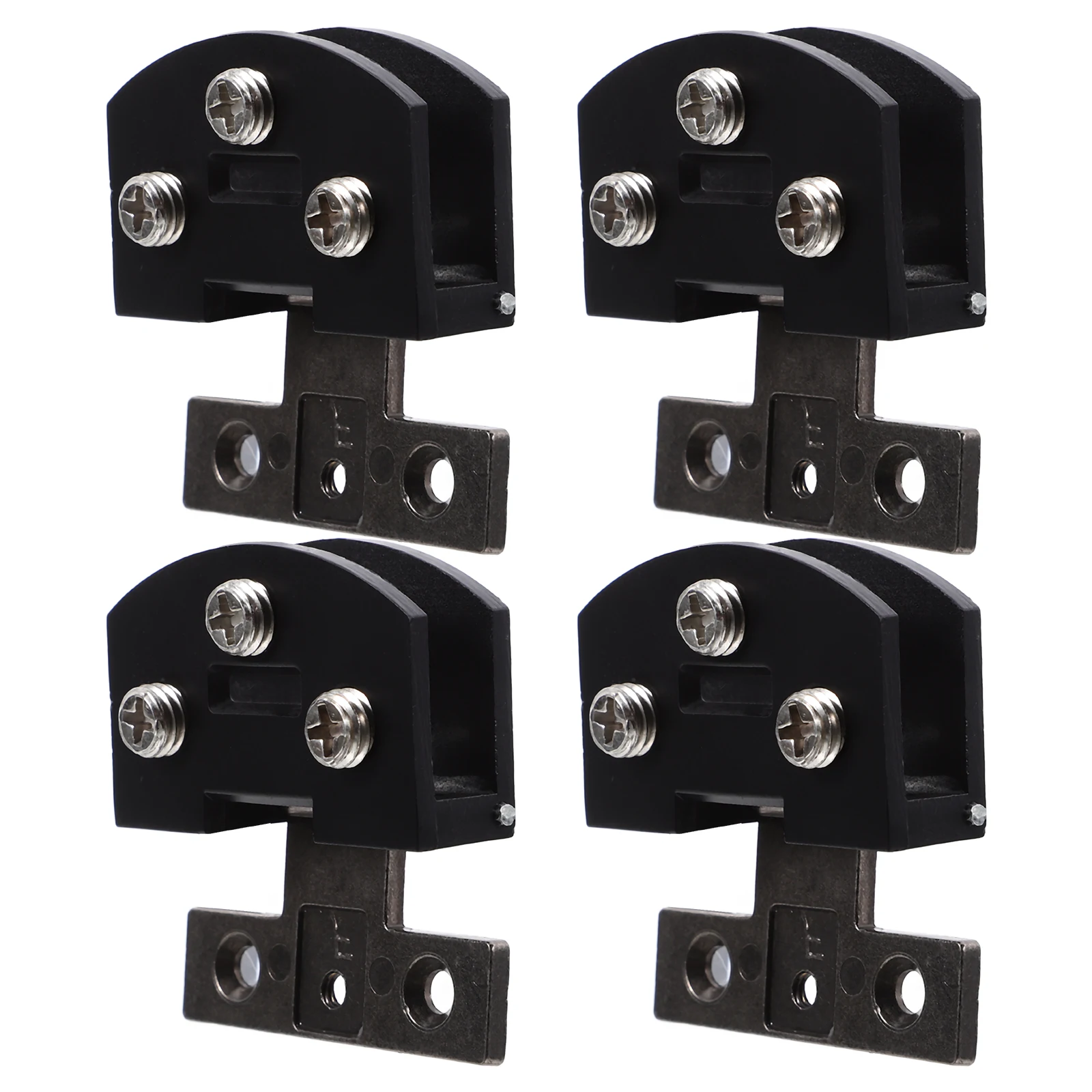 

4pcs Punch Free Hinges Stainless Steel Hinges for Cabinets Space Saving Modern Style Long Lasting Shower Glass Clamp Glass Door
