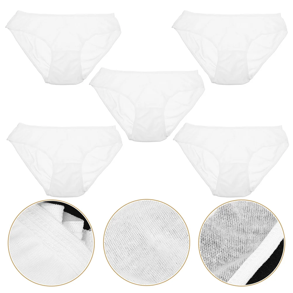 5 قطعة ملابس داخلية للرجال للاستعمال مرة واحدة قماش محبوك قابل للتنفس ملابس داخلية مريحة للياقة البدنية ملابس داخلية للاستعمال مرة واحدة للرجال