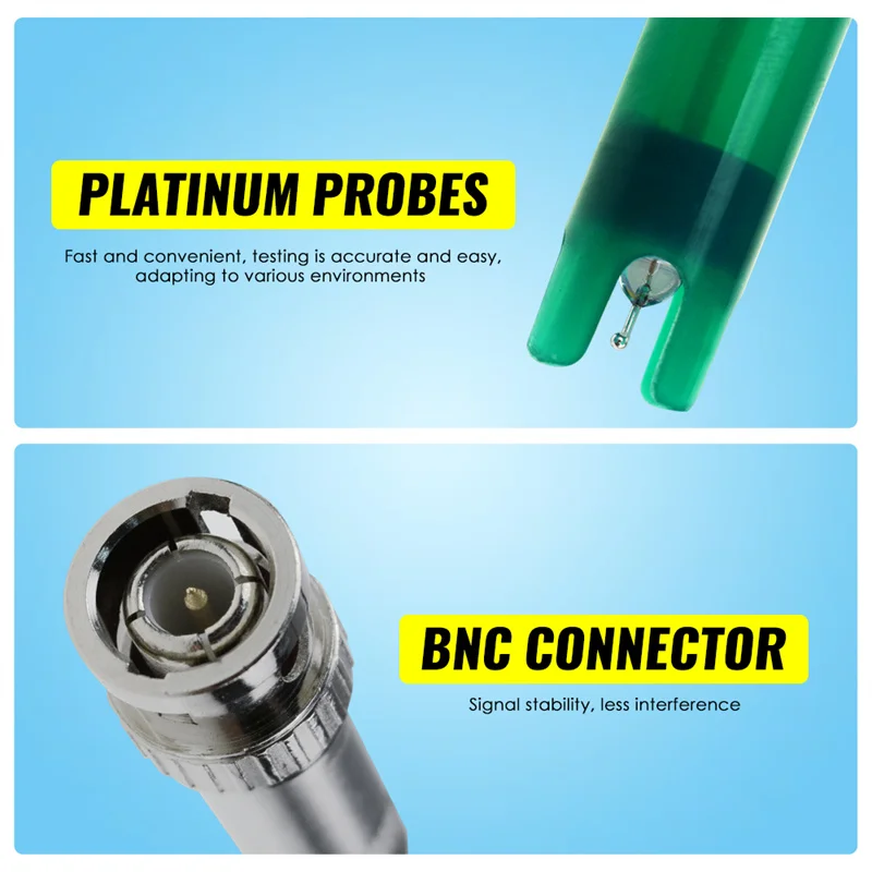 ORP Redox مجسات BNC نوع موصل استبدال التحقيق 1.2 سنتيمتر قطر 300 سنتيمتر كابل لاختبار متر حوض السمك جهاز اختبار المياه #4