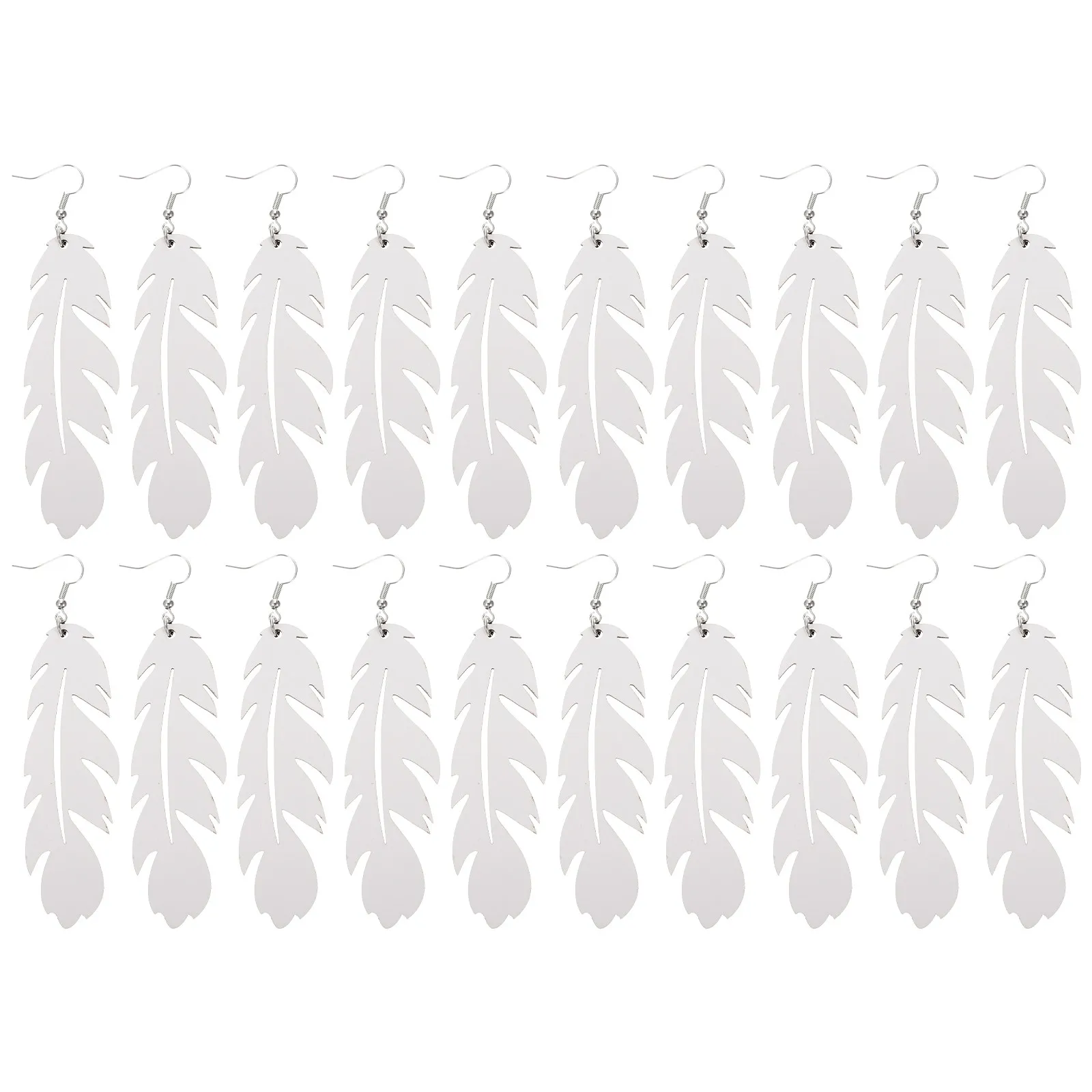 

20Sets Sublimation Earring Blanks Double Side Heat Transfer Pendant Jewelry DIY Decor for Craft Gifts Sublimation Earrings