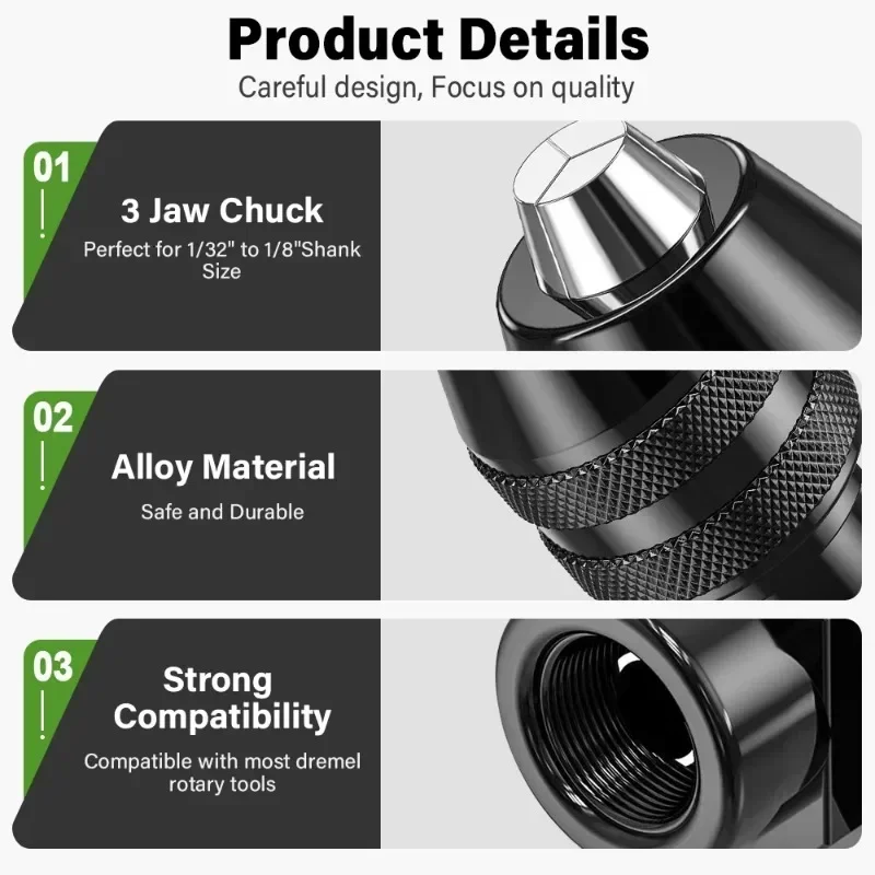 28 قطعة مثقاب الخشب للمعادن كوليت تشاك محول مجموعة دريمل 1/32 "إلى 1/8" 4486 استبدال أداة الملحقات أدوات عرقوب بدون مفتاح #2