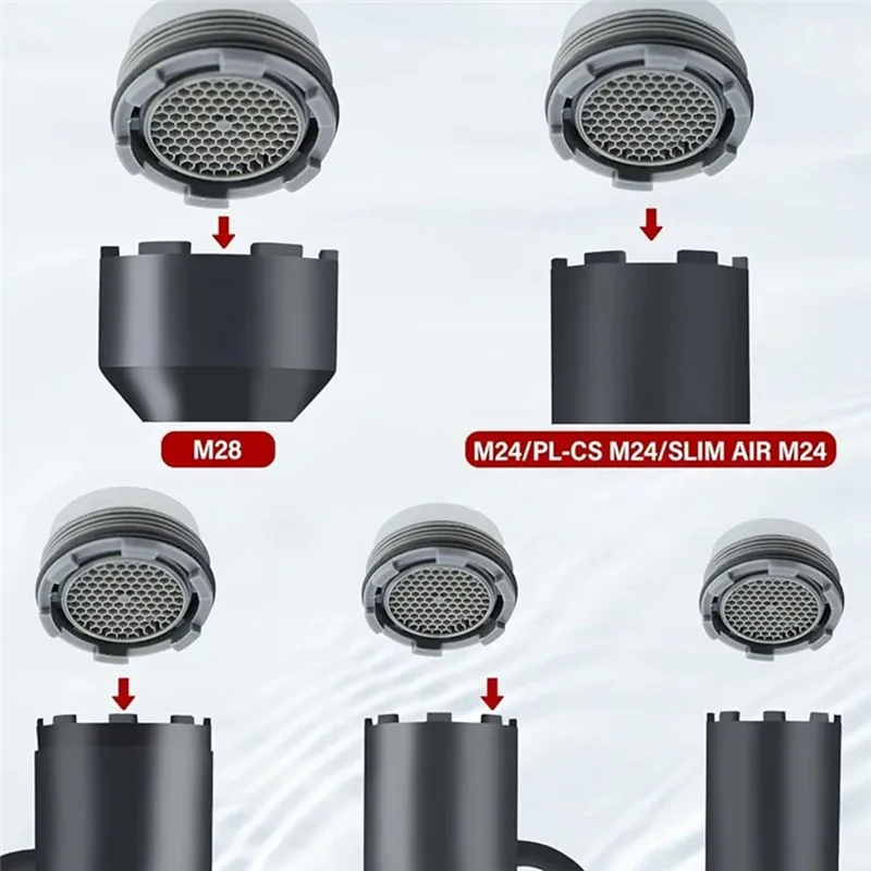 

10-In-1 Faucet Aerator Removal Tool Kit, Heavy-Duty Aerato Key For Threaded And Housed Aerateors,Repair And Plumbing-A14Z