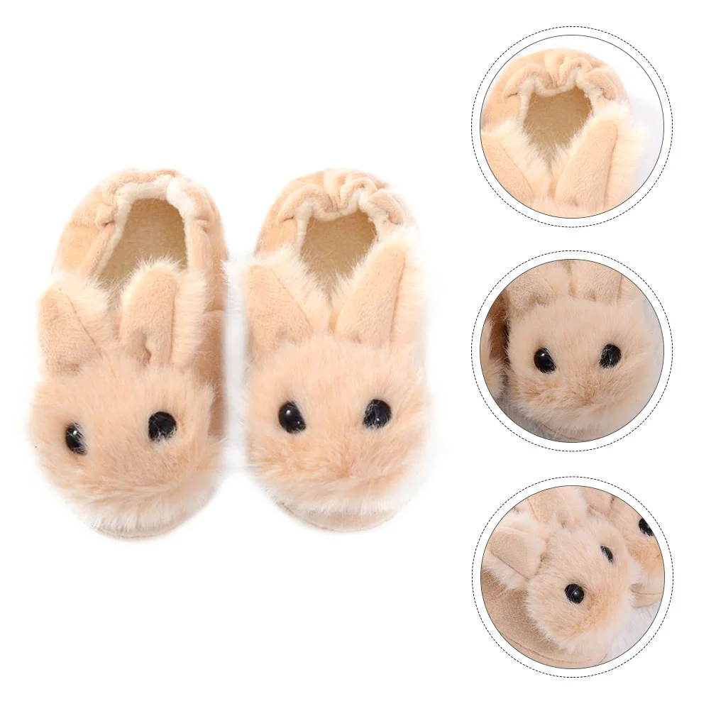 

Ushobe Womens Slippers Pair Bunny Slippers Women Cute Rabbit Ear Plush Slippers Non-Fluffy Bunny Slipper Indoor Warm Plush