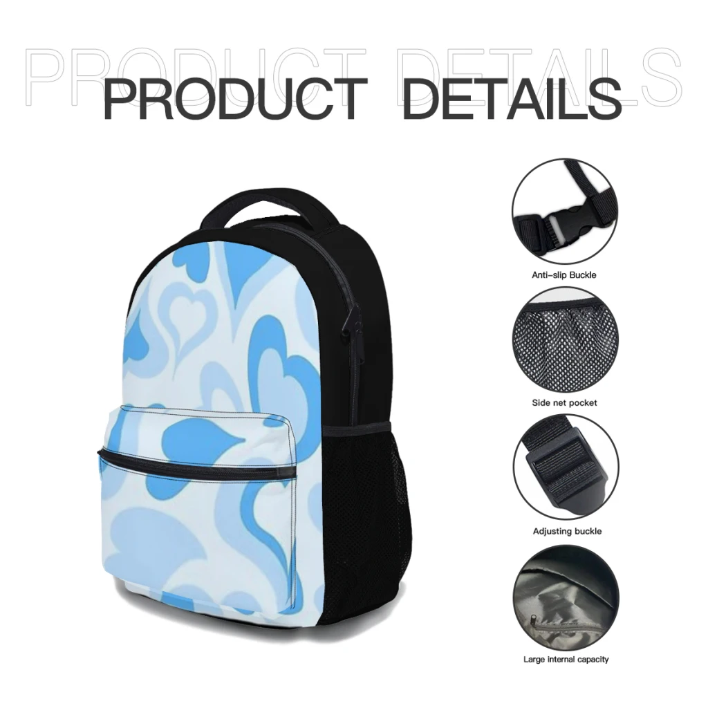 Útiles escolares Preppy azul Preppy nueva moda para chicas mochila universitaria impermeable de alta capacidad mochilas escolares para ordenador portátil de moda 17 pulgadas