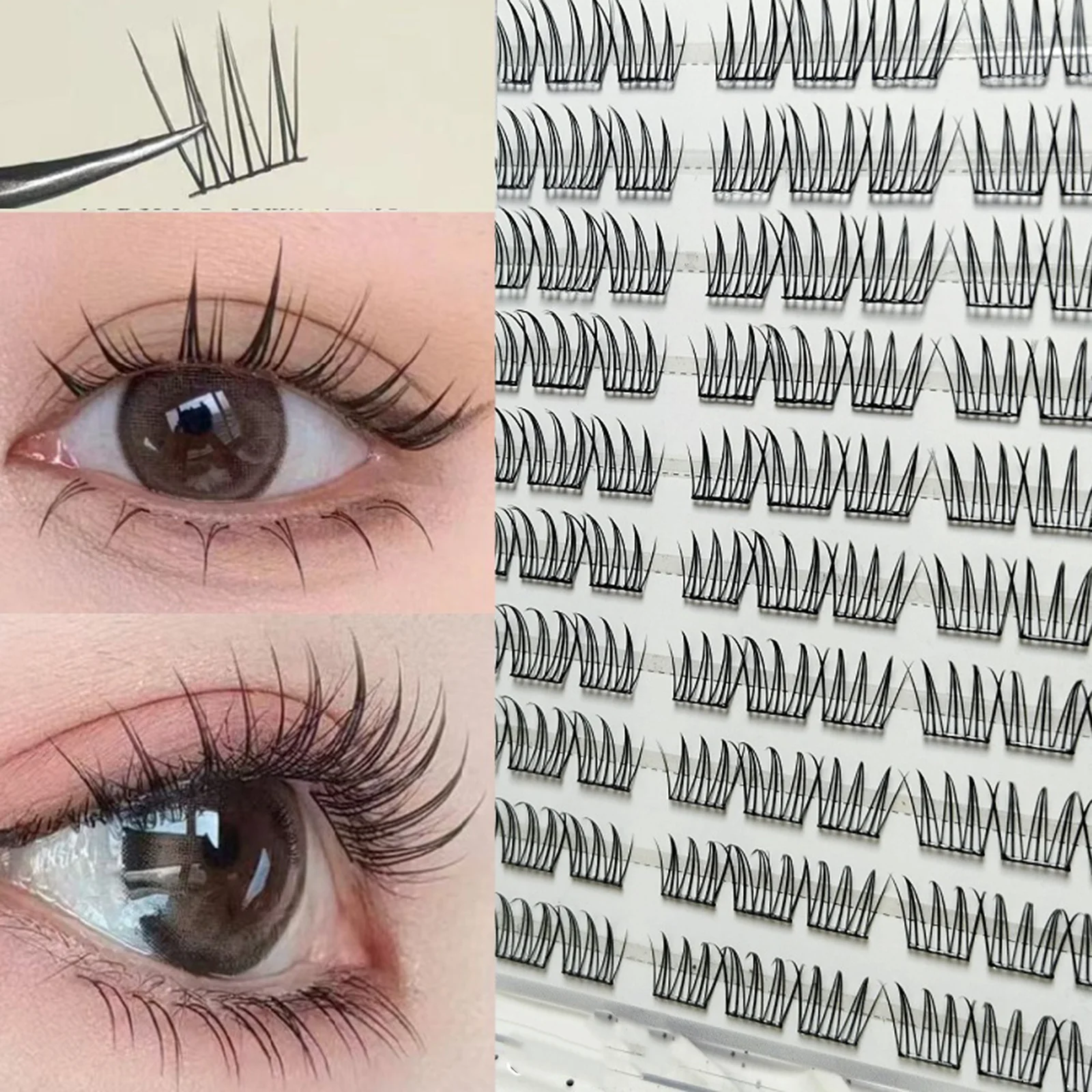 Natürliche, kleberlose Wimpern für den Party-Look, magnetische Volumenwimpern, wiederverwendbare falsche Wimpern, C-Curl Beauty