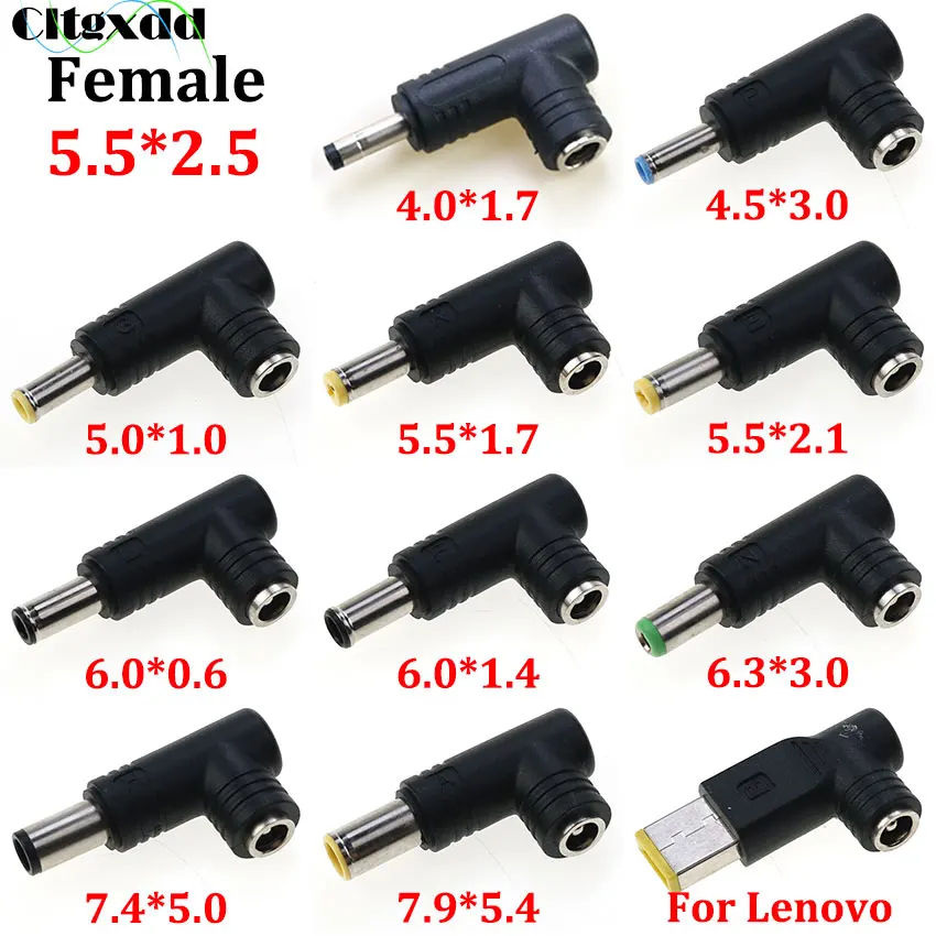 DC 5.5*2.5 Female Jack to 4.0*1.7 4.5*3.0 5.5*1.7 5.5*2.1 6.3*3.0 7.4*5.0 7.9*5.4 Male Power Connector Laptop Adapter Plug