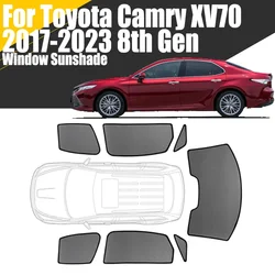 Custom Magnetic Car Window Sunshade For Toyota Camry Sedan XV70 2017-2023 8th Gen Curtain Mesh Front Windshield Frame Curtain