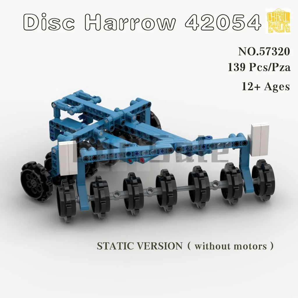 Moc 57320 Disc Harrow 42054 Model With PDF Drawings Building LEGOin Blocks Bricks Kids DIY Toys Birthday Christmas Gifts