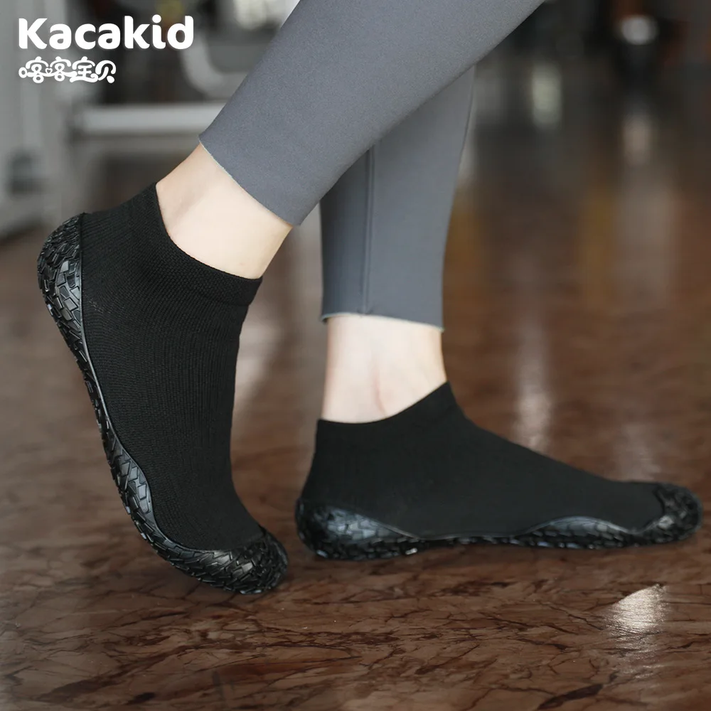 2024 Kids Adult Barefoot Yoga Sock Shoes Men Women Fitness Running Slippers Teenager Anti-slip Shoes Slippers Knit Gym Booties