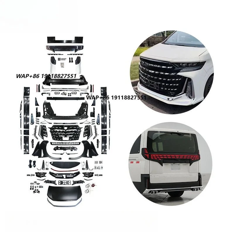 GUGO 2025 Hiace 300 to 40AF Body Kit Facelift Parts with Bumper Headlight Grille Fender for 2019-2023  Hiace 300 Upgrade