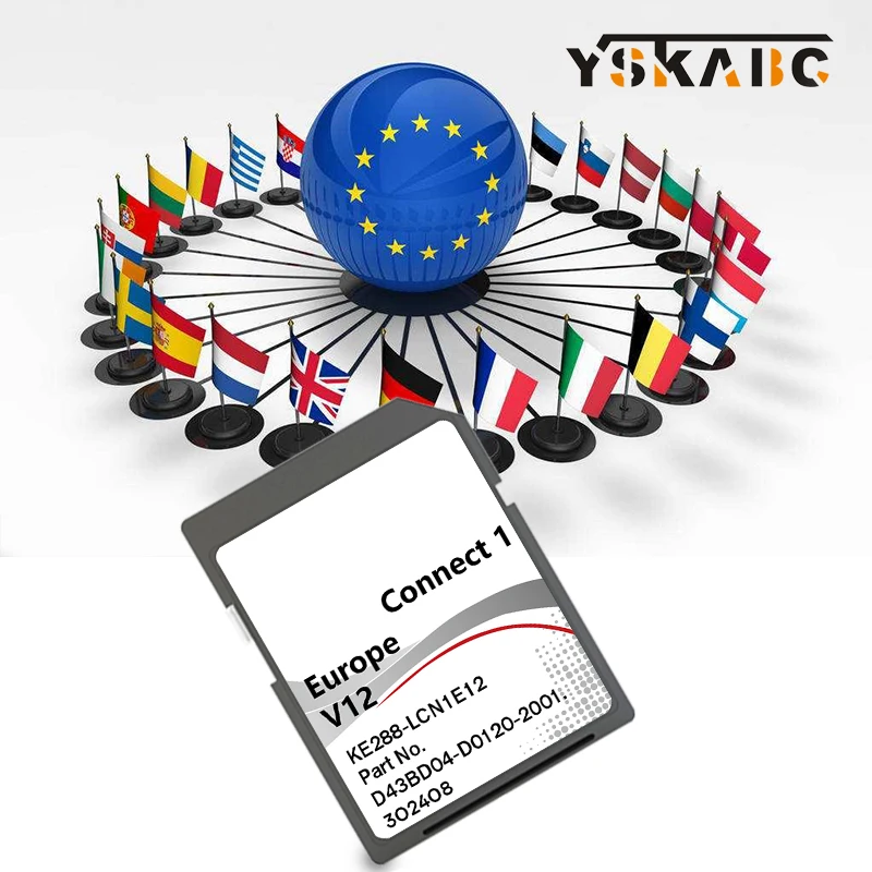 

GPS Accessories SD Card Navigation Europe Maps for Nissan Connect 1 V12 Sat Nav Version Update