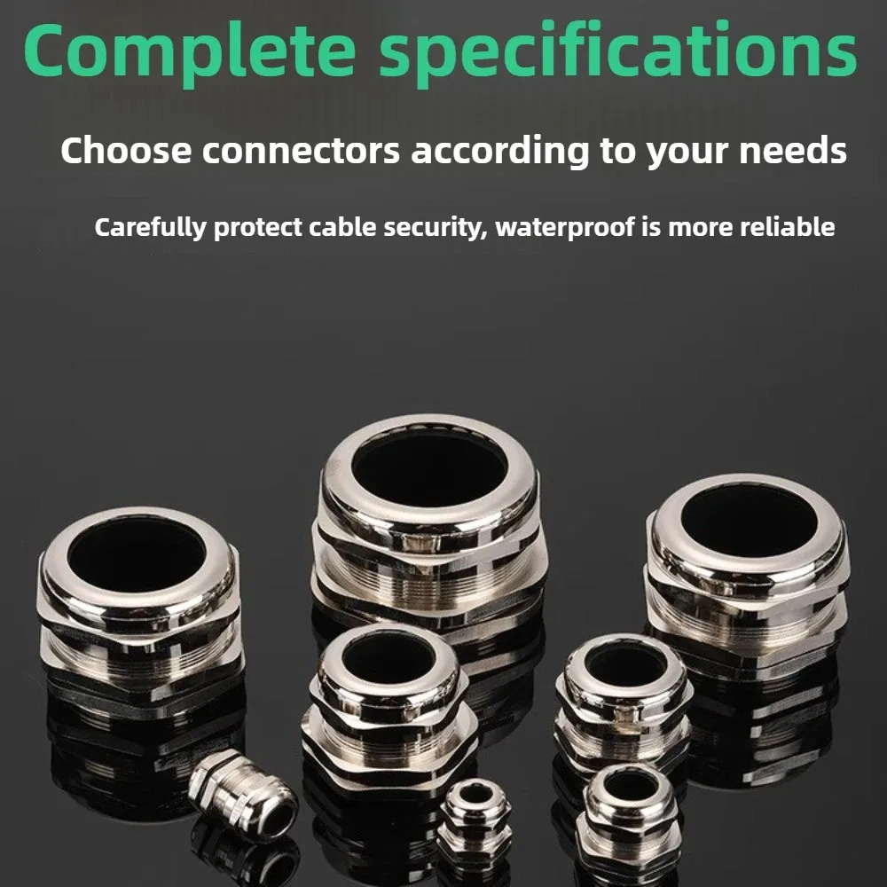 

M10M12 Взрывозащищенный металлический кабель, водонепроницаемое соединение, медный никелированный сальник, фиксирующий уплотнитель, разъем ввода