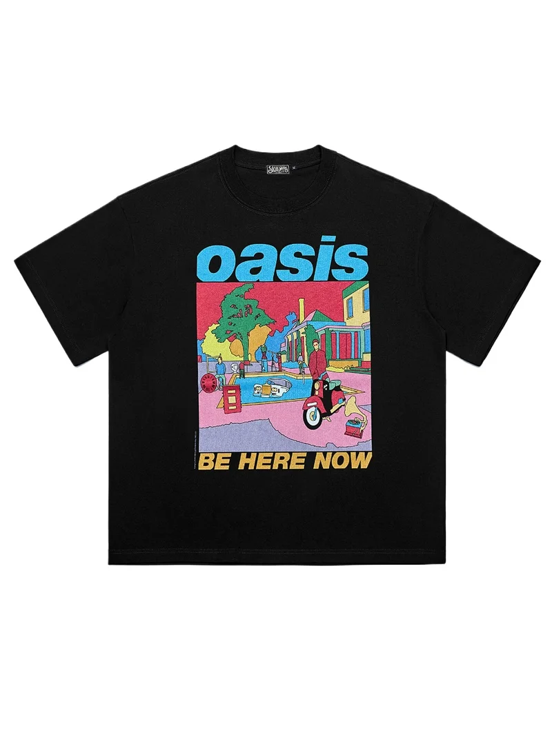 تي شيرت OASIS Oasis Band British Rock Trend بأكمام قصيرة #1