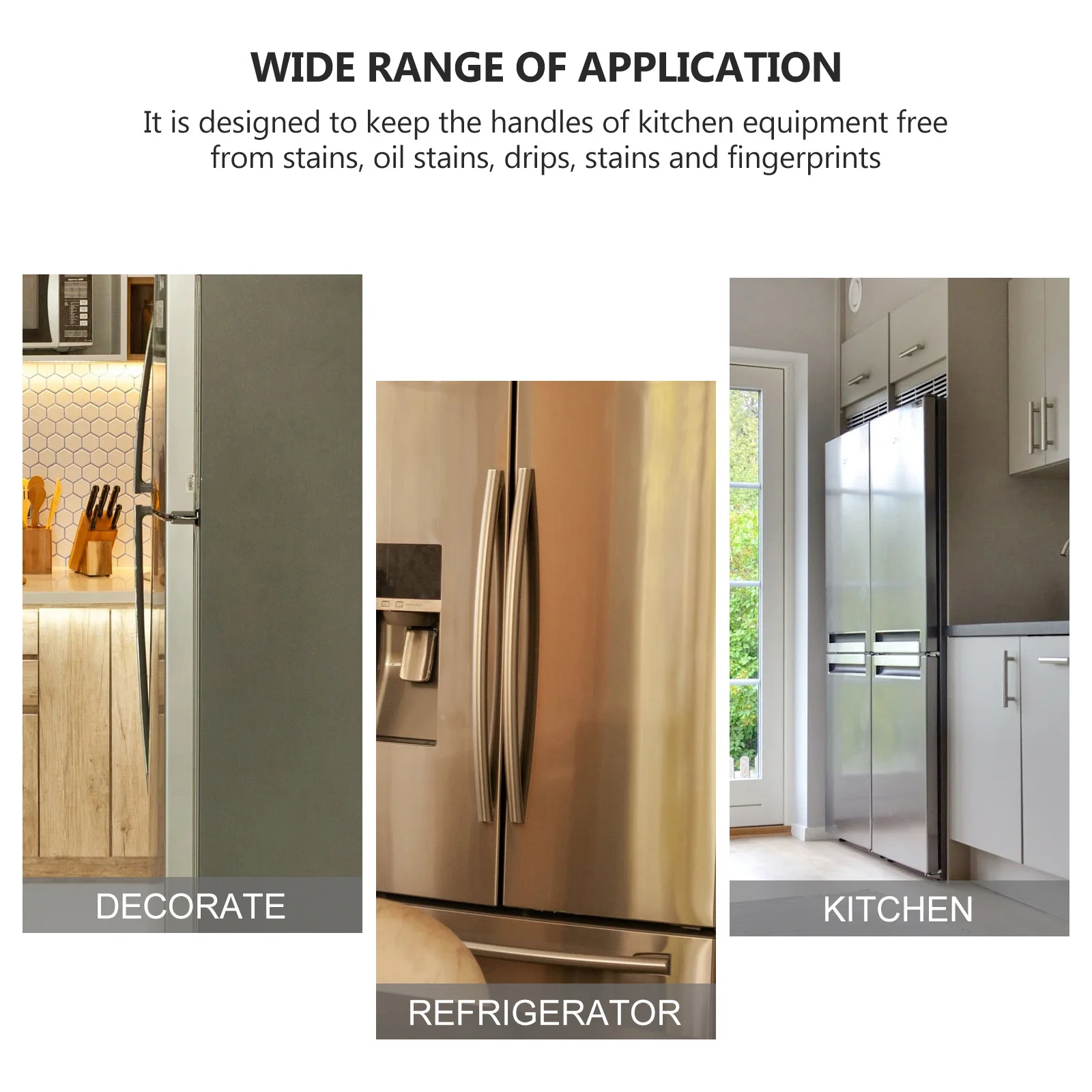 

Refrigerator Handle Cover Machine Washable Door Handle Glove for Double Door Fridge Anti Static Kitchen Decor