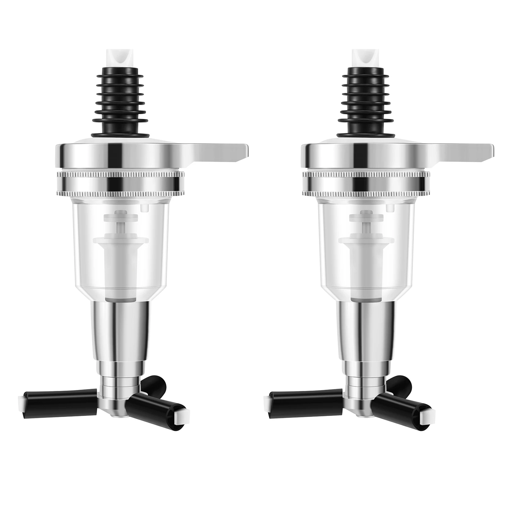 2Pcs 45Ml/1.5Oz Bar Butler Wall Mounted Replacement Nozzle Shot Dispenser for Revolving Liquor Caddy Bottle Holder