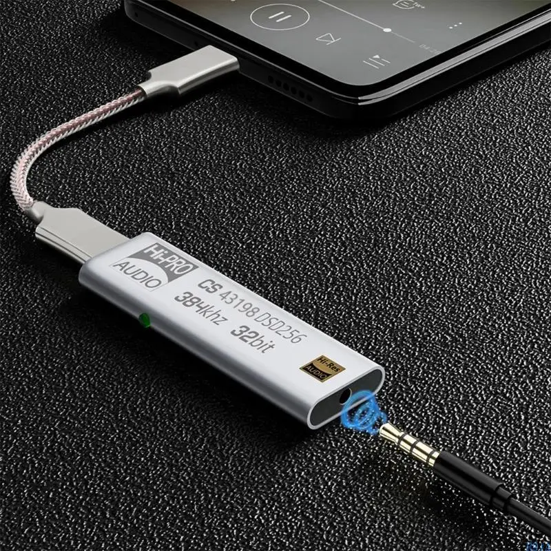 R91A Усиление для наушников USB C до 3,5 мм адаптер портативный ключ 384 кГц