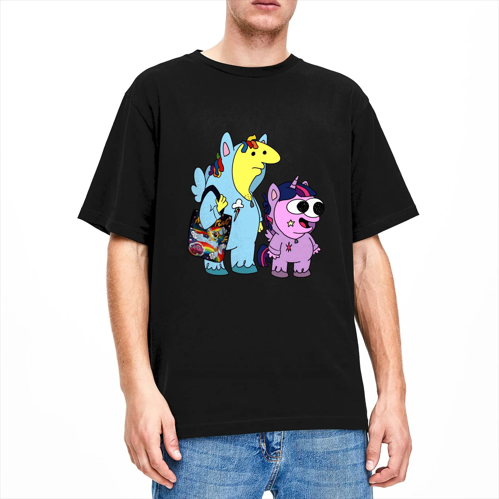 Smiling Friends is Magic T Shirt Summer  Fashion T Shirts Man Cotton O Neck Plus Size 5XL Top Tees Short-Sleeve Vintage Tops