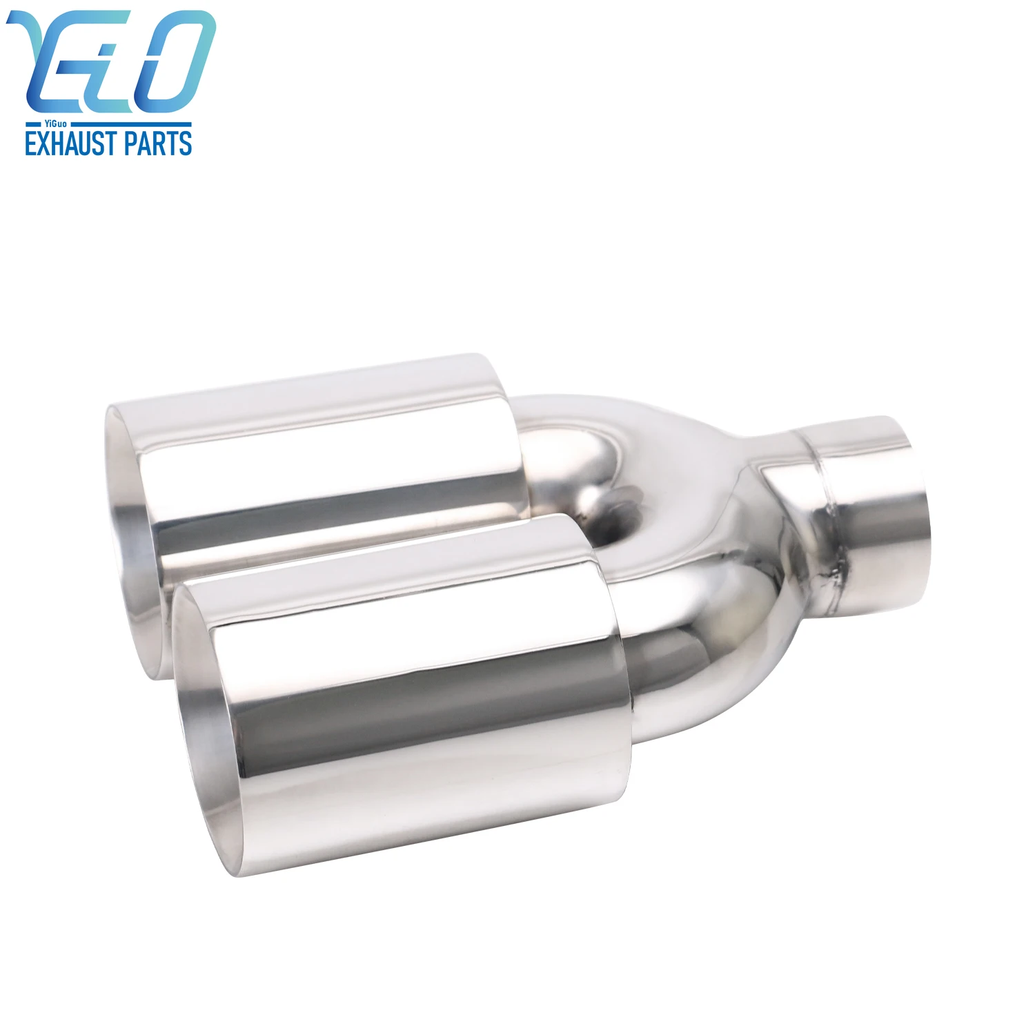 

Stainless Steel Weld-On Muffler Tips 63mm Inlet 89mm Outlet universal Dual Exhaust pipe Double Wall