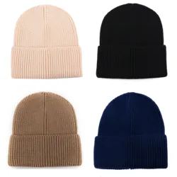 A4 Adult NEW Autumn and winter cotton knitted Stretchy Beanies Women and Men Hats