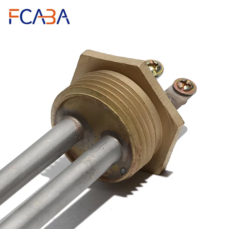 1 Inch/32mm/DN25 Stainless Steel Copper Head Heating Tube 110/220/380V Electric Heater Element for Water Boiler 1/2/3/4/6KW