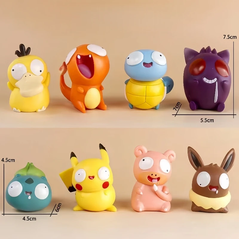 البوكيمون بيكاتشو صندوق أعمى لعبة تمثال لطيف الكرتون تشارماندر السنجاب Gengar Kawaii كلاومي مكتب حلية هدايا عيد