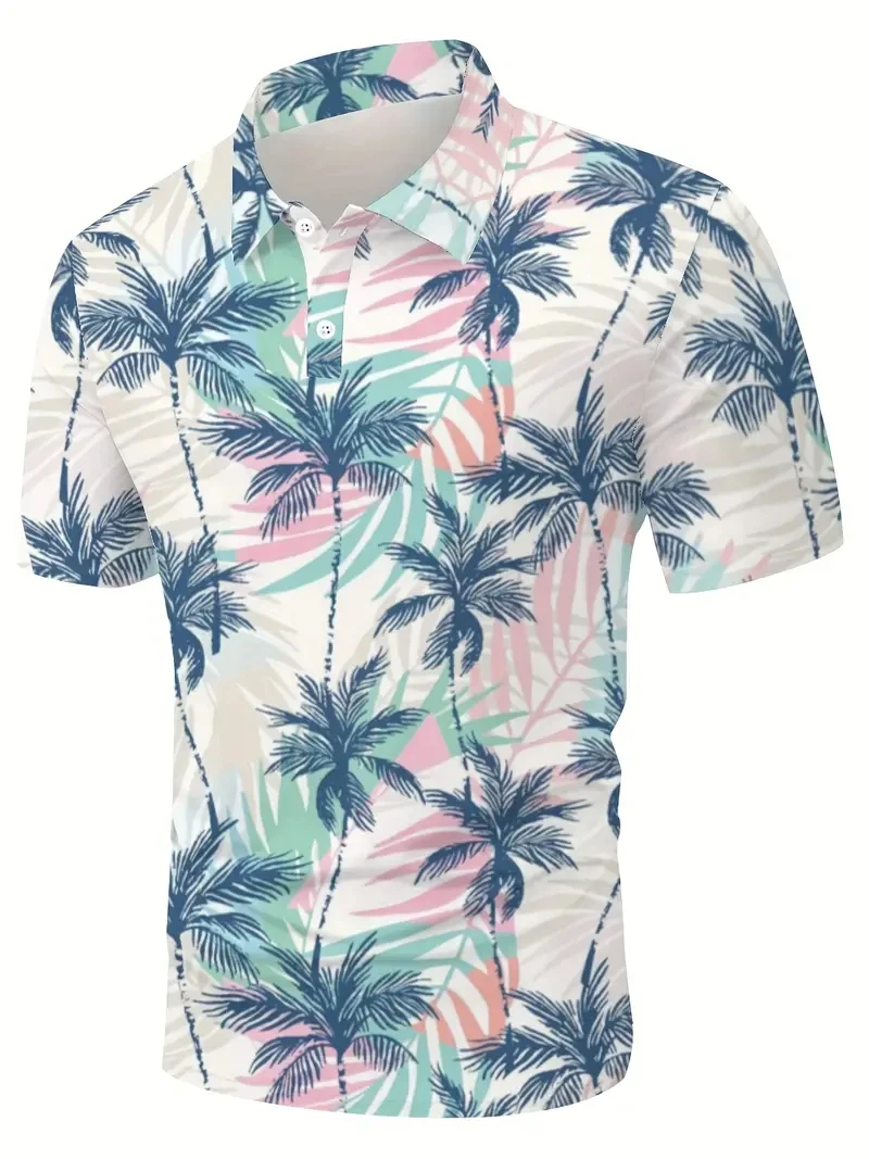 Selva tropical folha casual polo t camisa homem pássaro impressão polo camisa feminina verão manga curta design roupas plus size 100-4xl