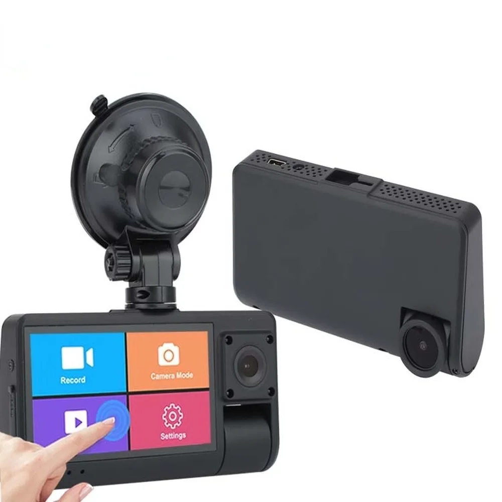 4k Touch Screen Car Dash Camera 3 Inch Dual Lens Cam with Night Vision Front and Rear Support Wifi