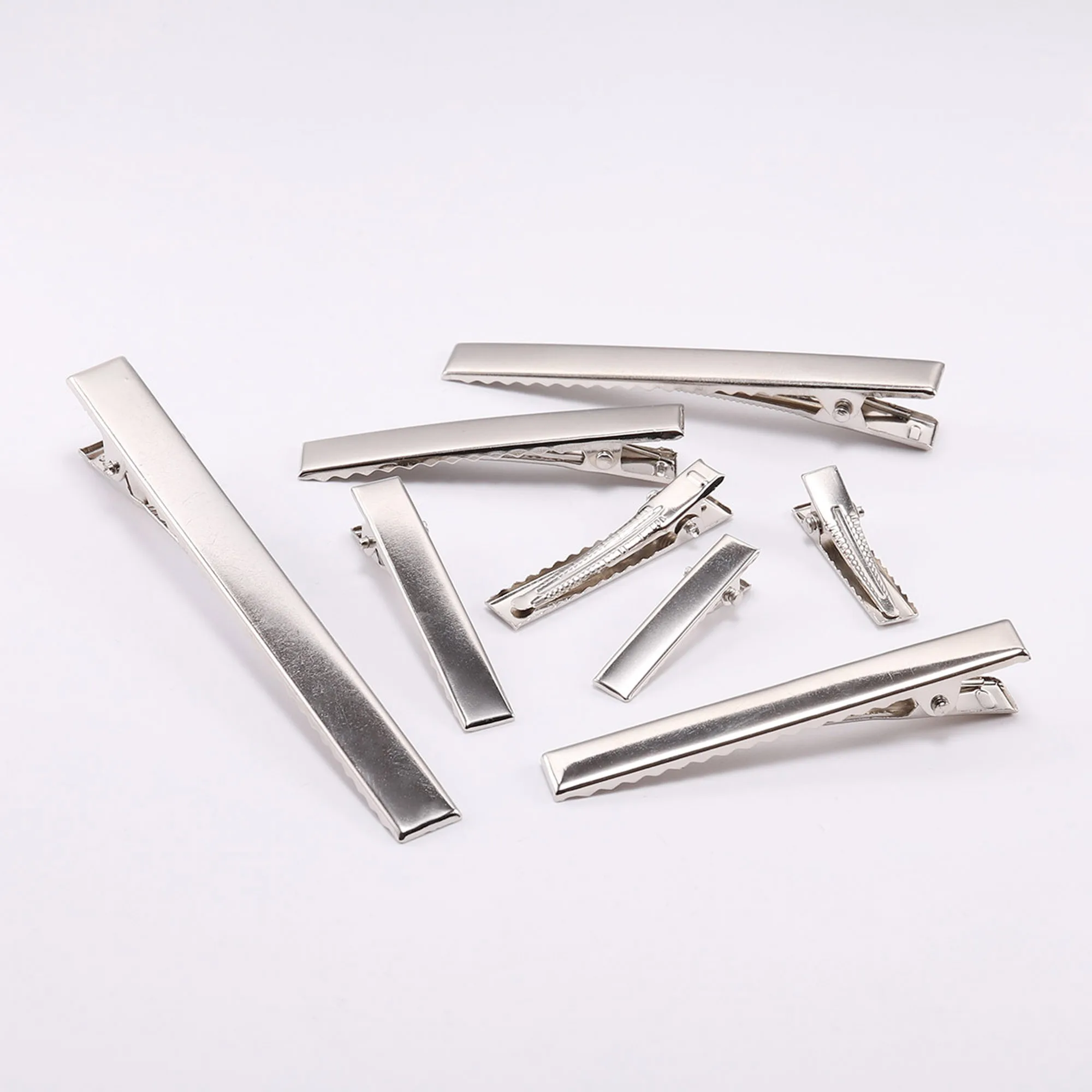 100 Stück 32mm-95mm Metall-Krokodilklemmen Entenschnabel-Haarspangen Einzellige Krokodilklemmen für DIY Schmuck Haaraccessoires – Detail 4