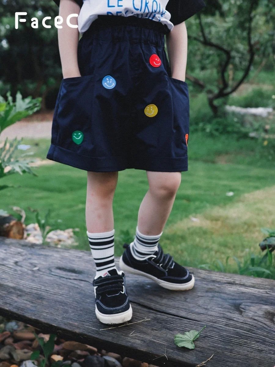 

Lightweight Breathable Pure Cotton Embroidered Short Pants for Girls Summer Outdoor Five-Point Pants Soft Cotton Floral Pattern