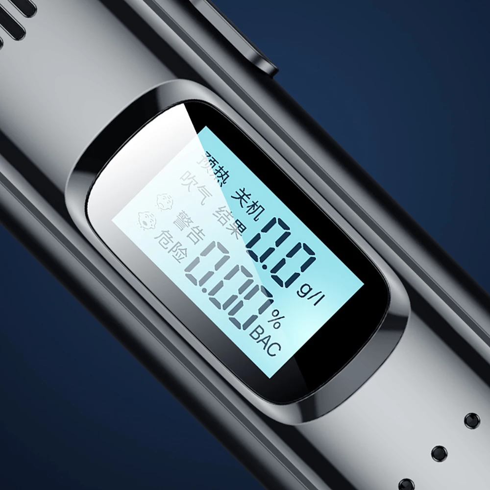 Новинка, портативный Бесконтактный алкотестер, алкотестер, перезаряжаемый с фотографическим экраном, цифровой дисплей, автоматический алкотестер Новинка, портативный Бесконтактный алкотестер, алкотестер, перезаряжаемый с фотографическим экраном, цифровой дисплей, автоматический алкотестер