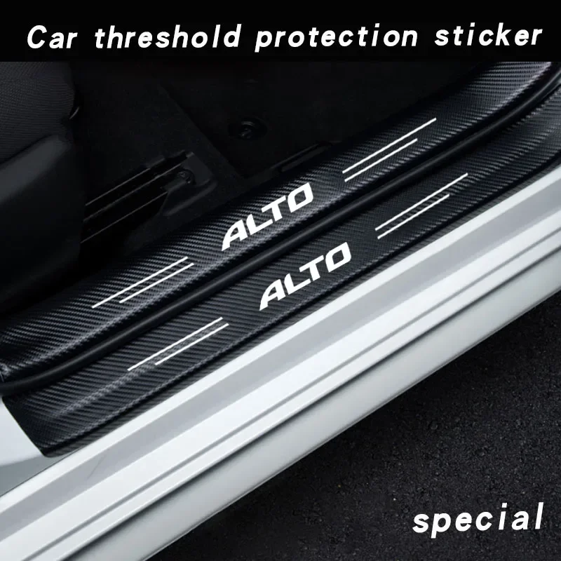 Car Door Sill Protector Welcome Pedal Cover Anti-drity Anti-scratch Strip Protective Strip for Suzuki ALTO Car Accessorie view 2