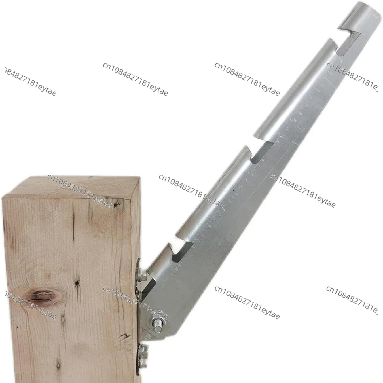 Barbed Wire Arm, Flat Surface Mounted, Galvanized Steel Extension for PVC & Wooden Fences, Long Handle