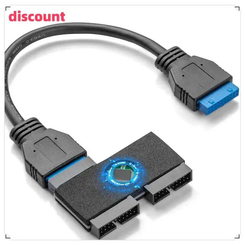 

Отличное качество-USB 3.0 19-контактный концентратор от 1 до 2, с чипом и модульным кабелем, 19-контактный концентратор USB, материнская плата, 19-контактный разъем данных USB3.0