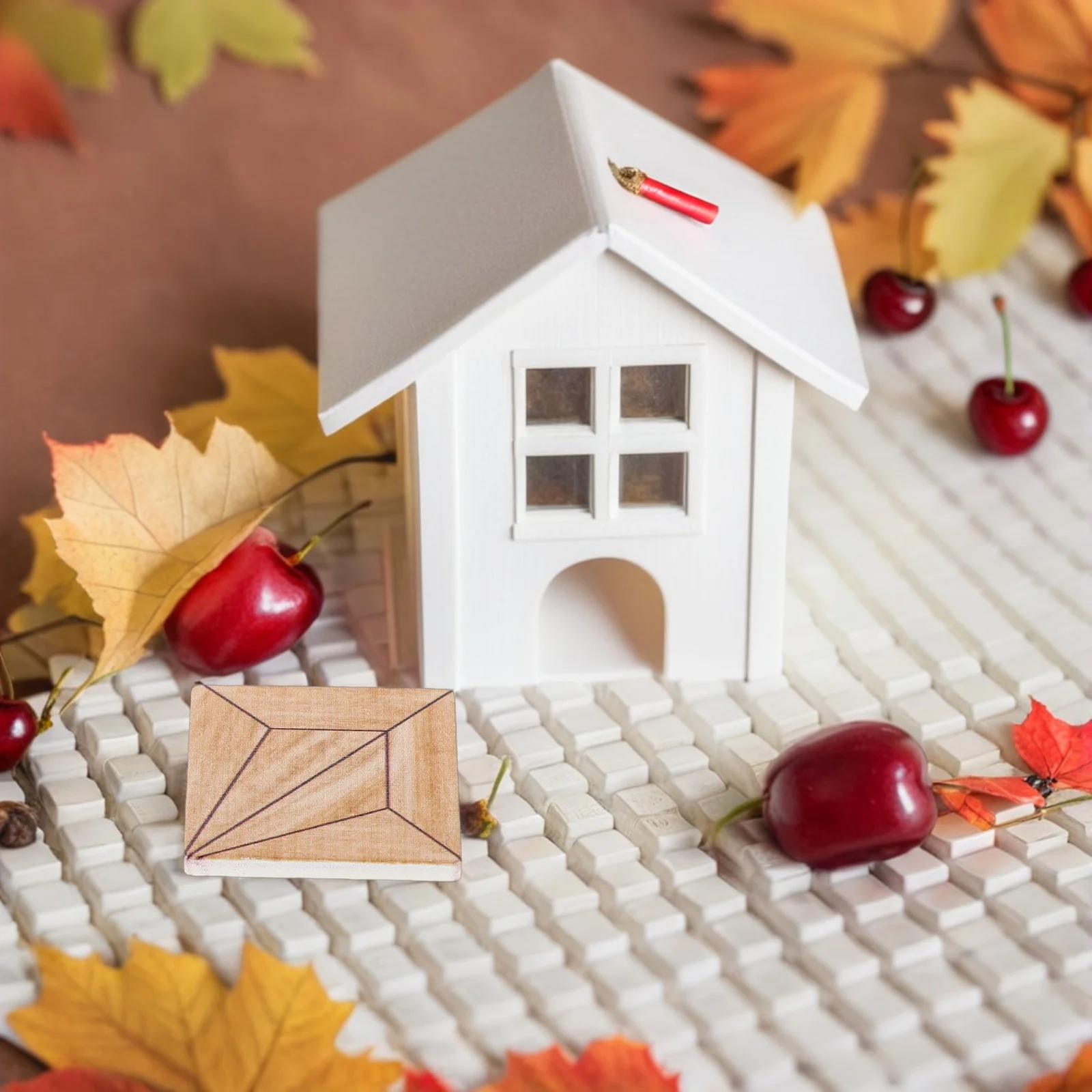

20 Pcs Dollhouse Floor Mini Tiles Model Scenery Props Miniature Accessories Wood Flooring