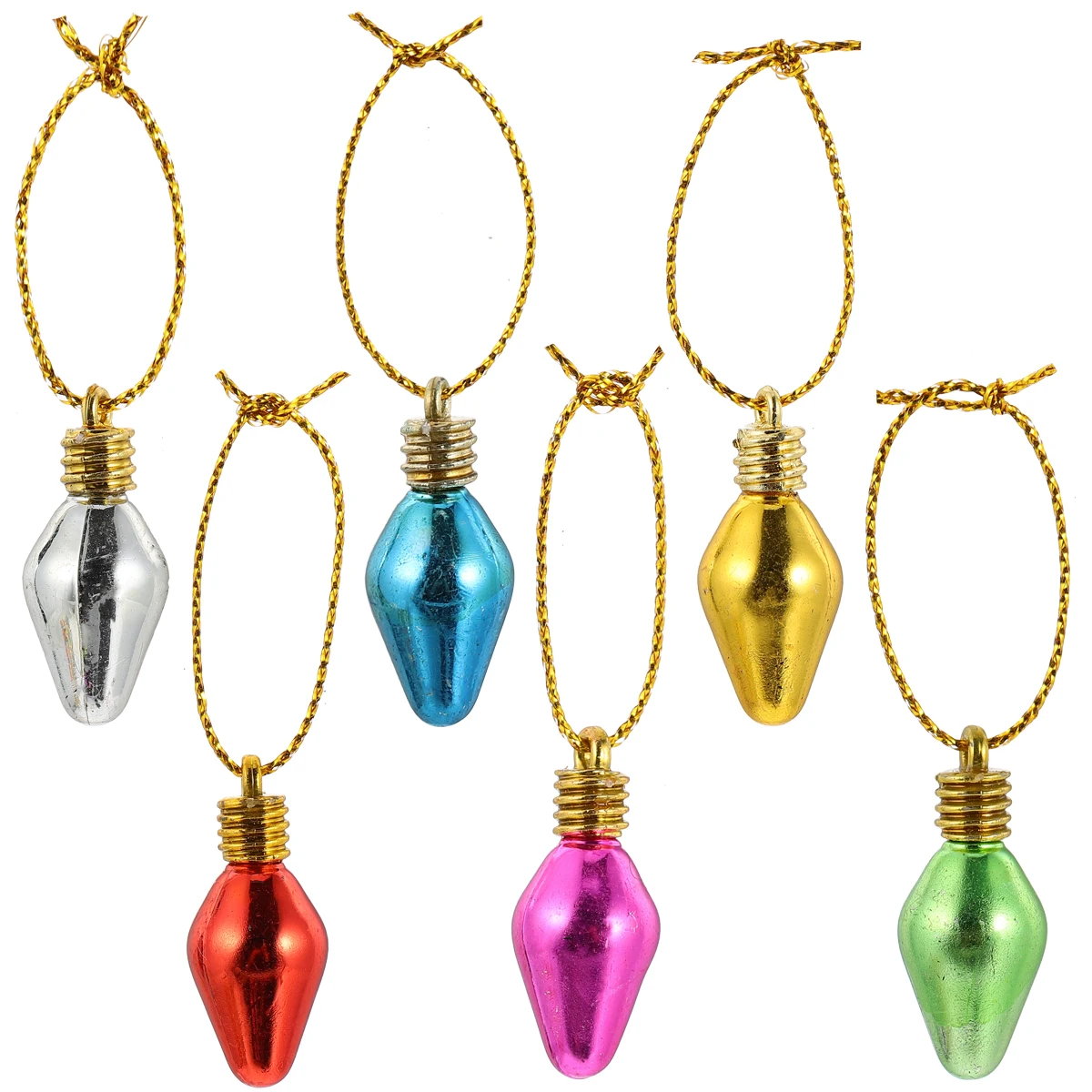 

100pcs Colorful Simulated Lamp Beads Diy Accessories Rope Included Decorative Pendant For Home Garden Christmas Decoration
