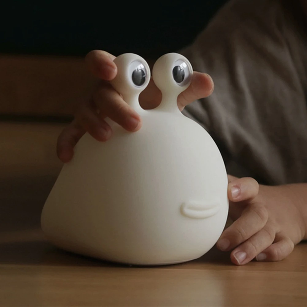 Cartoon Bug Slug, Touch Desktop USB Animal Night Lamp, con cavo dati