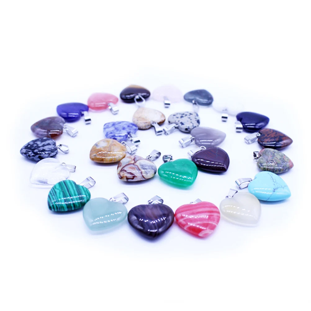 

Valentine Stone Charm Heart Pendant Necklace Heart-shaped Accessories Charms for
