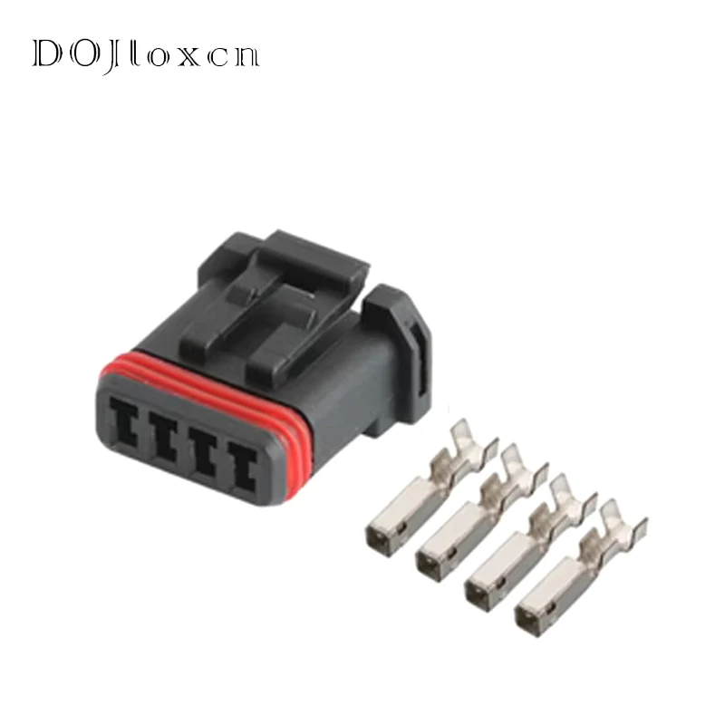 2 Sets 4 Pin Automotive Male Female Connector Car Rearview Mirror Heating Wire Harness Socket  MX19004S51 MX19004P51